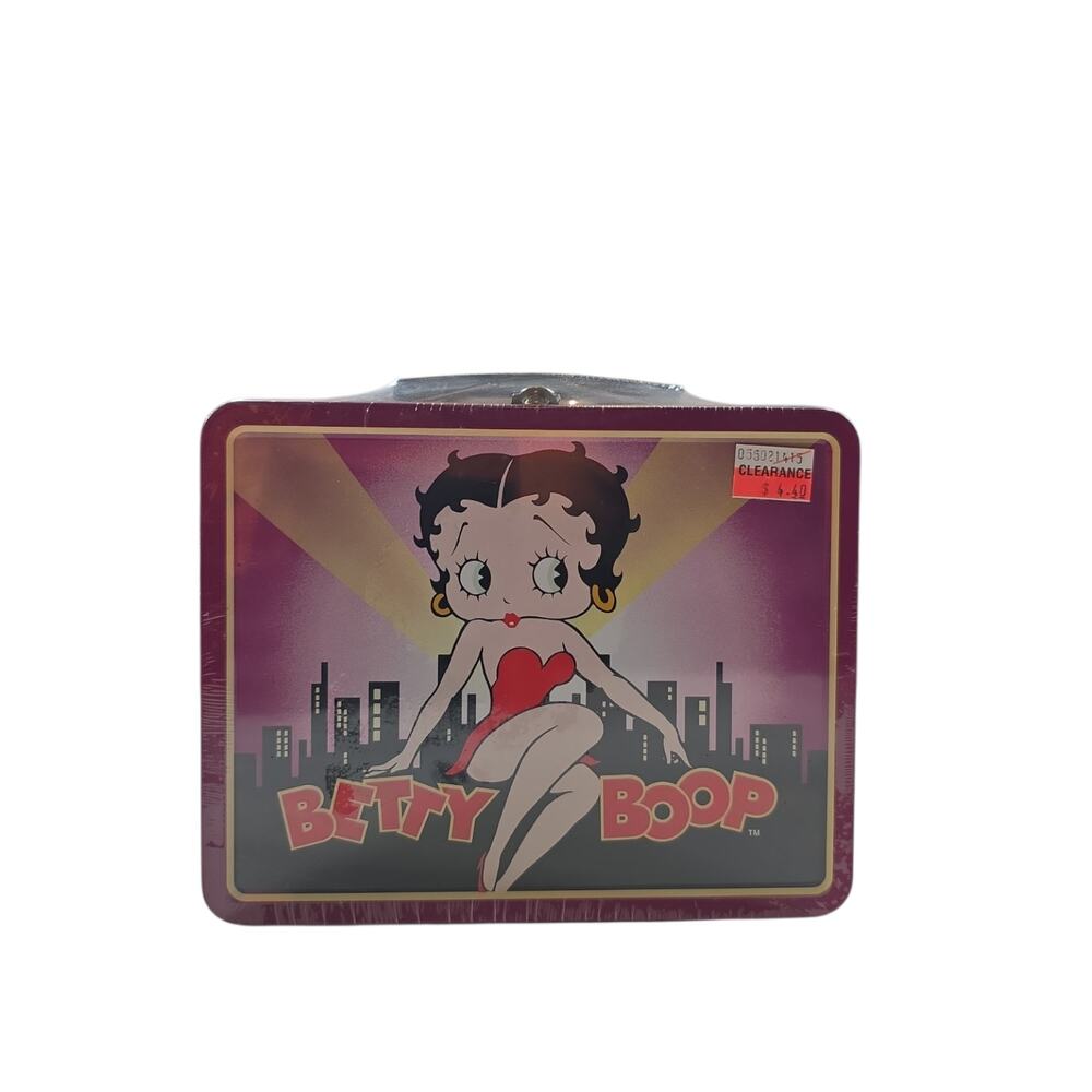 Vintage 1999 Betty Boop Large Tin Lunch Box Sealed With Classic Candy
